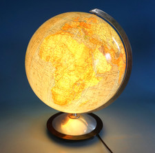 Vintage Columbus Erdglobus Leuchtglobus Globus Glas Oestergaard (F025-1771