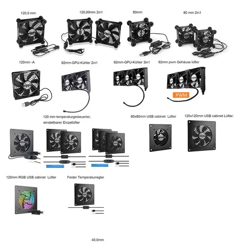 Usb leise ventilator 80mm - ventilator,
