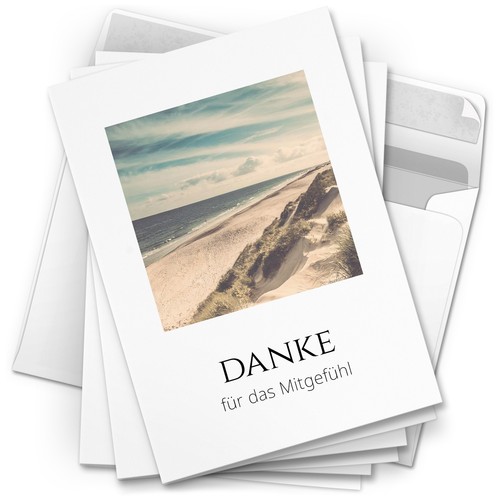 Trauer danksagungskarten set - danksagungskarten,