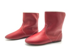 Gidigio Damen Stiefel Gr. 38 (UK5) Stiefeletten Halbstiefel Komfortschuhe Rot