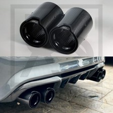 2 x BMW M2/M3/M4/M5 MP glänzend schwarz Kohlefaser Auspuffspitzen F87/F80/F82/F83/F10