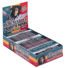 1 Box (25x) Bob Marley 1 1/4 Medium Size Hanfblättchen Hemp papers