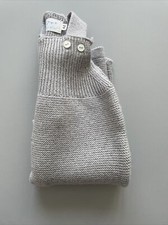 PLUI PLUI BABY STRICK LATZ HOSE IN GRAU GR.62 CM • 2-3 MONATE