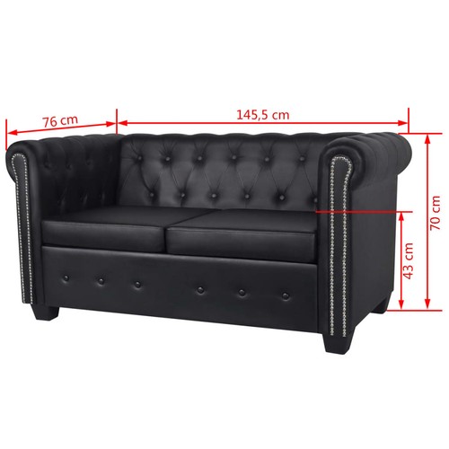 Chesterfield sofa sitzer - chesterfield, 2-6