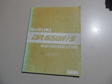 Werkstatthandbuch  Suzuki DR 650 R S  Modelljahr 1992-1993 Wartung Reparatur