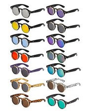 Flip Up Circle Steampunk Brille Goggles Sunglasses Emo Retro Vintage Cyber Punk