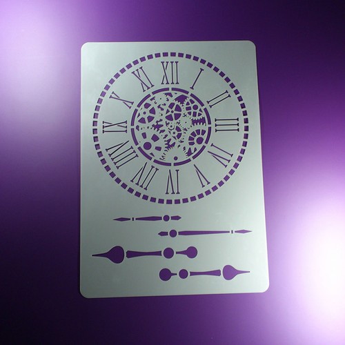 Schablone steampunk uhr - a4,