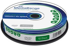 10 Mediarange Rohlinge DVD-RW