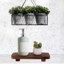 Holz Sockel Ständer Theke Seifenspender Ständer Rustikales Holz Sockel Tablett