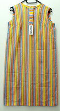 Vintage 60er Etui Kleid S gerade Linie Tageskleid bunt gestreift Shiftkleid