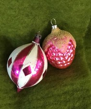 Alter Weihnachtsschmuck Christbaumschmuck 2 Ornamente 128