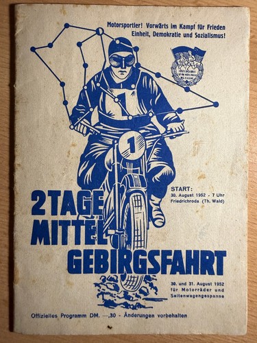 Rennprogramm 1952 tage - 2,