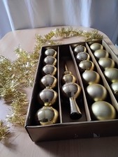 Weihnachtsbaumkugeln Set in Gold