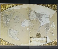 Die Alte Welt Karte Gerahmt