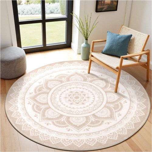 Eleganter boho runder teppich - boho-runder,