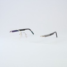 Lindberg Randlos Brille Spirit Titanium 2153 Silber Carbon Muster 54/17-135 NOS