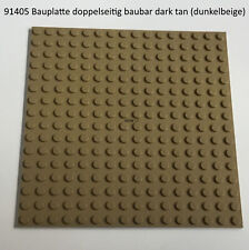 Lego(R) Bauplatte beidseitig bebaubar 16x16  in dark tan 91405 NEU/NEW