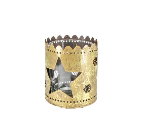 Goldener weihnachtsleuchter - goldener,