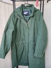 Anorak Parka Mantel LANDS'END tannengrün Gr. 50 Cottongemisch innen gesteppt