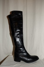 MINELLI elegante hohe Glattleder Overknees Stiefel Lederstiefel Boots schwarz 41