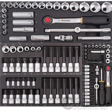 PROXXON STECKSCHLÜSSEL SATZ 1/2"+1/4" INNENSECHSKANT, VIELZAHN XZN NUSS 101 tlg.