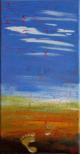 Abstraktes acrylgemälde - abstraktes,
