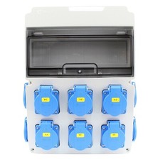 Baustromverteiler Stromkasten Stromverteilerkasten mit 10 x Schuko vorverdrahtet