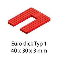 Distanzplatten Roto Glas-Tec Euroklick Typ 1 40 x 30 x 3 mm 1000 Stück