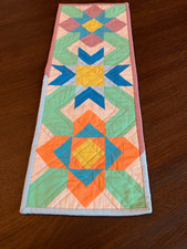 Selbstgemachtes Patchwork-Wandbild (45cm x 16cm / 100% Baumwolle)