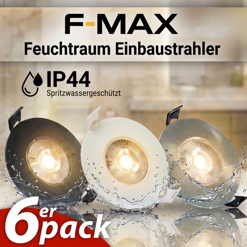 Led bad einbaustrahler - 6x, 5w