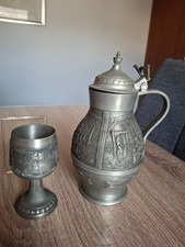 Konvolut Zinnkrug + kleiner