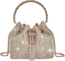 Clutch Glitzer Damen,Silber