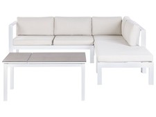 Lounge Set weiß Aluminium