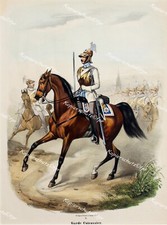 Sachse Preußen Uniform Kavallerie Garde Kürassier Helm Adlerhelm Kürass Offizier