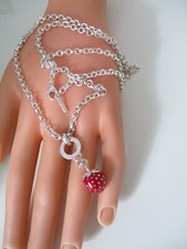 Thomas Sabo Charm Anhänger Erdbeere + Kette 925 Silber neuwertig L 71 cm