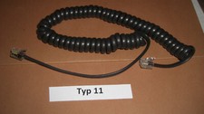 Telefon Hörerschnur - Spiralkabel - Hörerkabel - sw - Typ 11