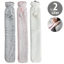 Wärmflasche 2L mit Plüsch