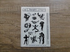 DDR - 1 Bogen lustige Scherenschnitt Motive, Typofix, Rubbelbilder, Abreibefolie