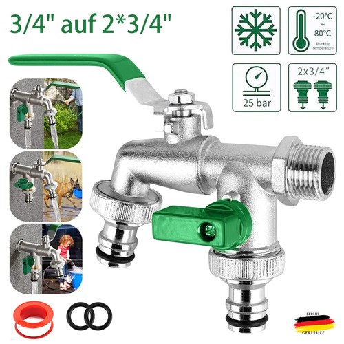 Doppel wasserhahn garten - doppel,