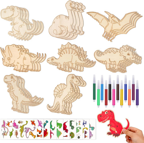 Dinosaurier holz bastelset - dinosaurier,