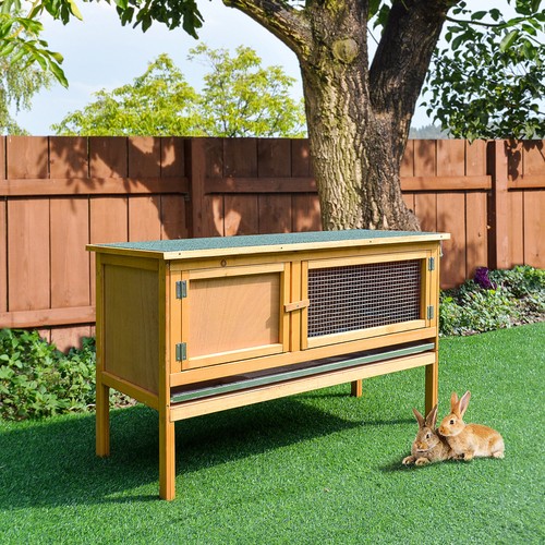 Pawhut holz kaninchenstall - holz,