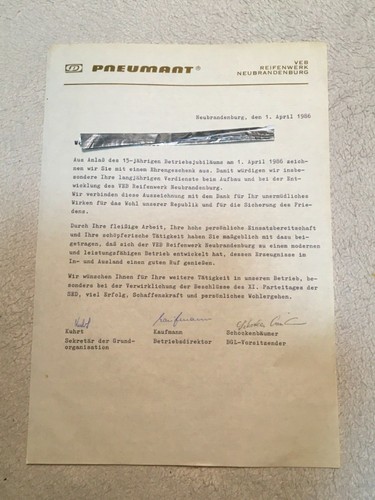 Ddr beleg pneumant 15 - ddr,