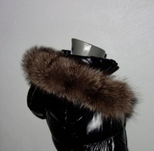 Waschbär Pelz Kragen Echt Fell Kapuze Fellkragen für Jacke Parka Mantel 68cm Fur