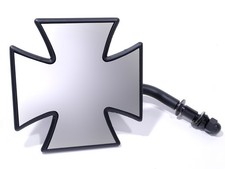 Spiegel Malteser Eisernes Kreuz Iron Cross Schwarz Black für HD Harley Chopper !