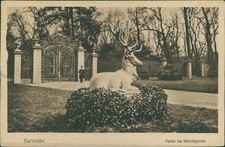 Ansichtskarte (a67 ) Baden-Württemberg Karlsruhe um 1900 Partie im Schloßg 89216
