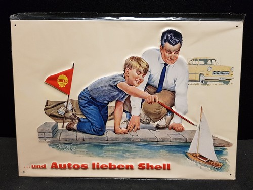 Shell blechschild und - shell,