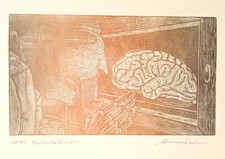 Holzstich Original FREIHEITSILLUSION von Robert Schanzenbacher