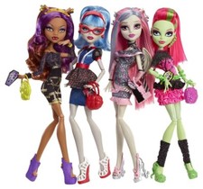 Monster High 2012 BBR96 4-er Set OVP neu Ghoulia Clawdeen Venus Rochell selten!