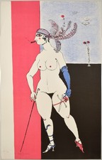 Bele Bachem: Keine Angst vor Danae. [1973]. [Signierte Original-Farblithografie]