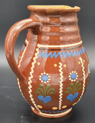 Vintage tonkrug braun - tonkrug, blau